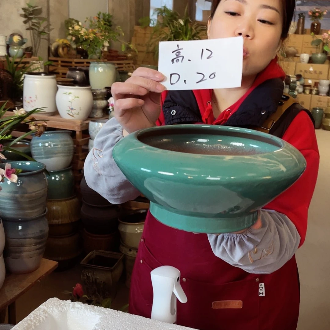 紫砂花盆高度12口径20