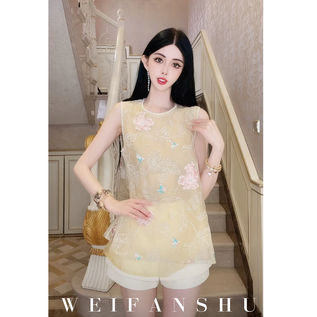 WEIFANSHU/魏凡舒【富贵人家】夏季新款设计感时尚宽松新中式上衣