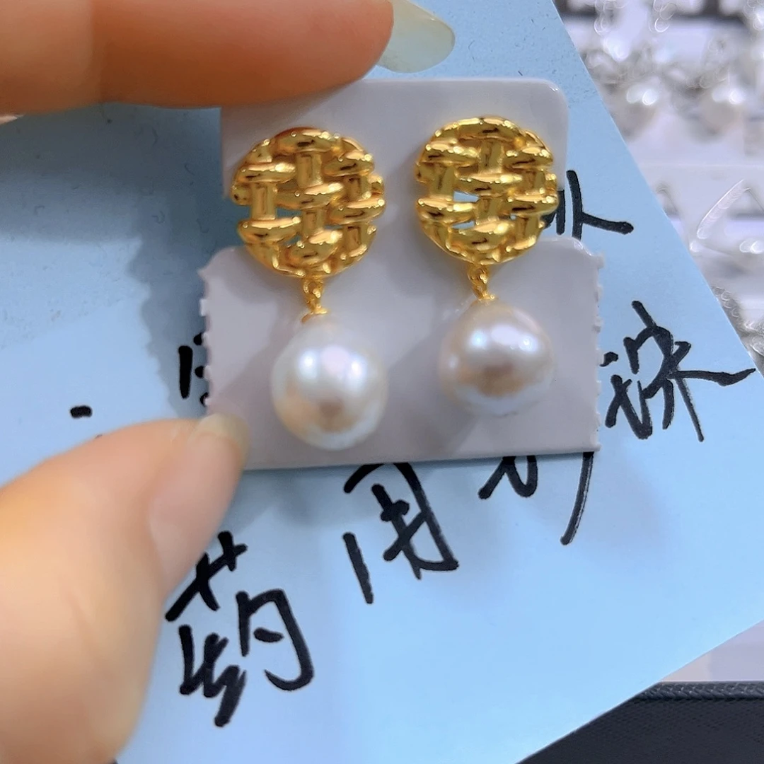 银S925镶嵌淡水珍珠正版天然淡水无核药用珍珠特价秒