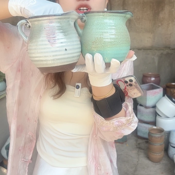 口径11高12两个奶壶默认微瑕