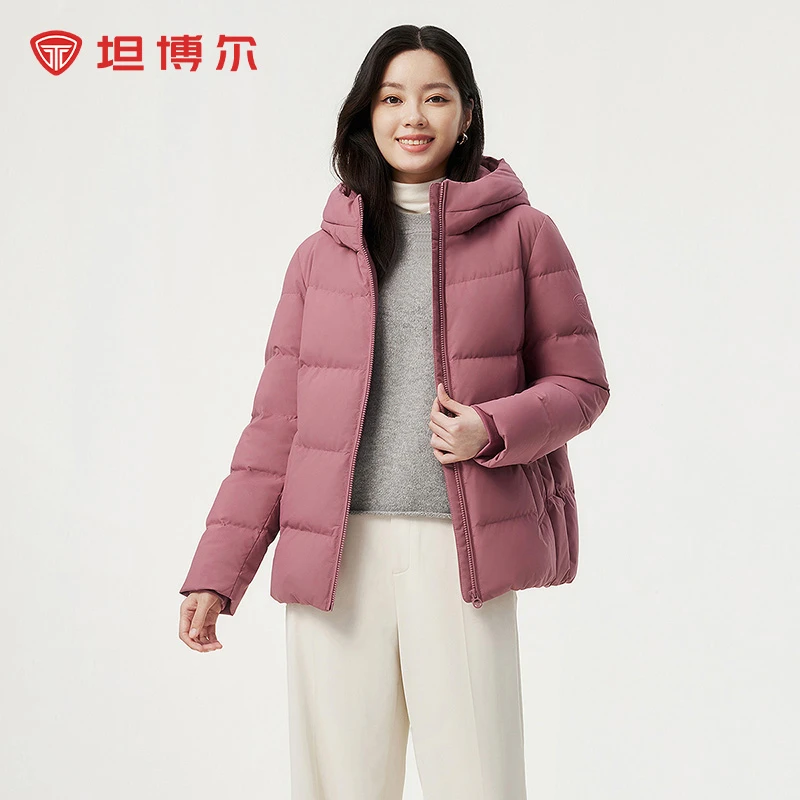 坦博尔新款短款羽绒服运动时尚休闲女士加厚户外外套TBF510356Z