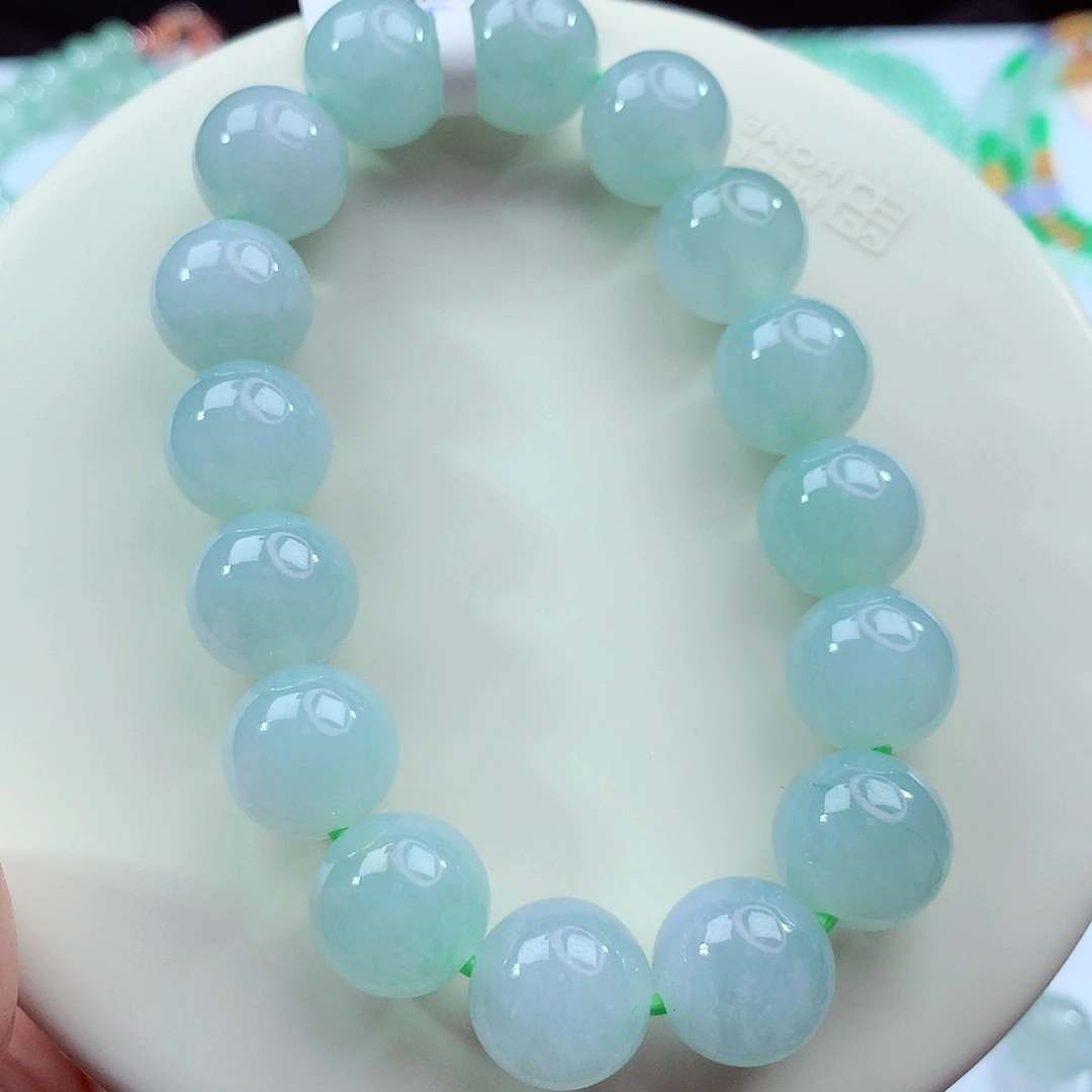 翡翠未镶嵌手链卡13.2