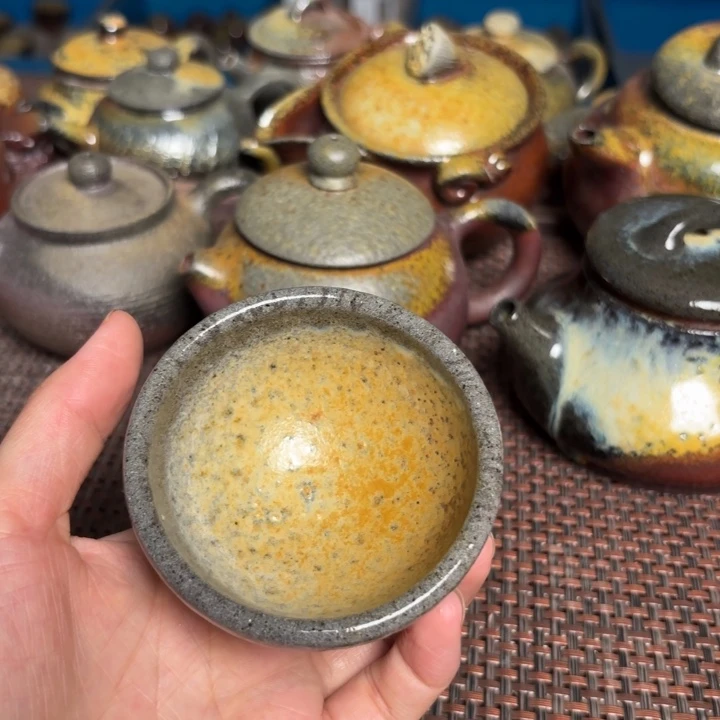 茶杯紫砂窑石小杯