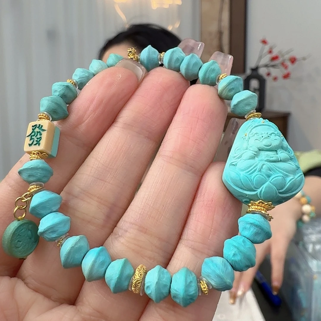 绿松石18K金镶嵌珠宝奇石