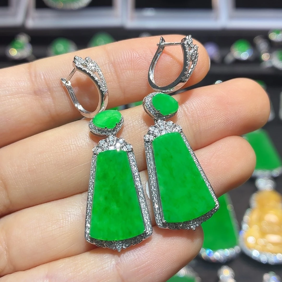 翡翠18K金镶嵌吊坠(不含链)翡翠