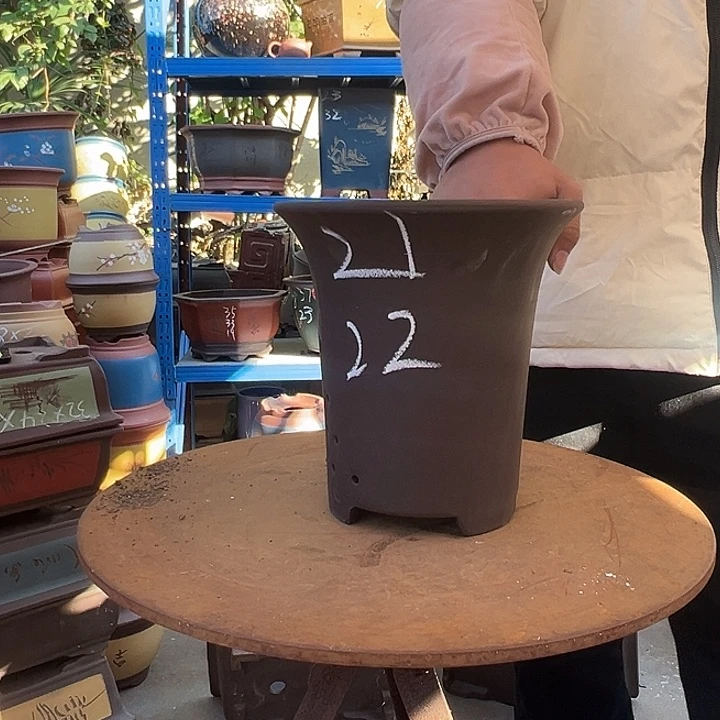 促销紫泥21花盆花盆花盆