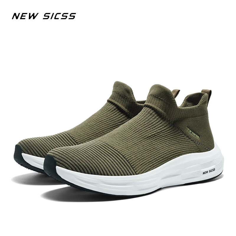 新瑟士冬季新款男鞋舒适按摩磁震动大底一脚蹬鞋户外痞帅网面鞋男