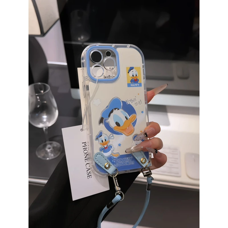 涂鸦唐老鸭适用苹果16promax泡芙手机壳iPhone15羽纱华为oppo小米