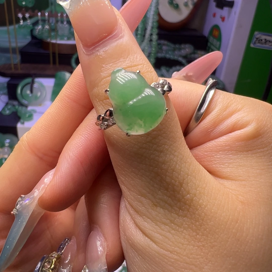 颈饰未镶嵌石英质玉（非洲翠）