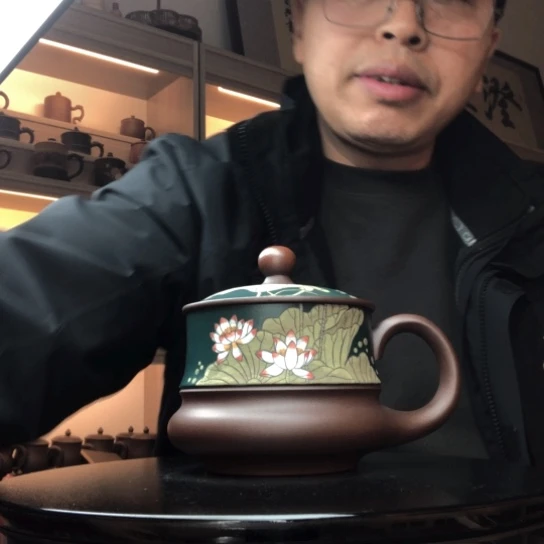 茶杯紫泥荷趣杯容量400