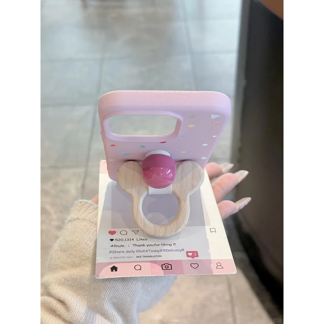 波点米老鼠仿原皮纹手机壳适用苹果16/15pro华为荣耀OPPO小米vivo