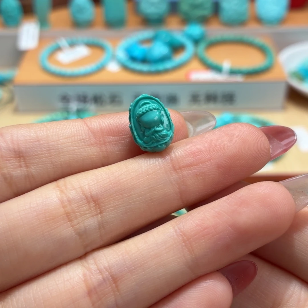 绿松石未镶嵌珠宝奇石无相佛