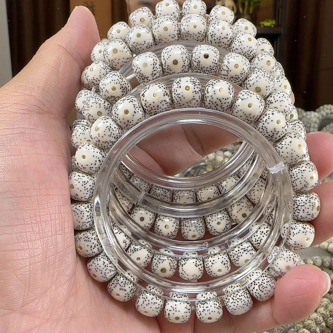 星月菩提手串10*9顺白双留白4条