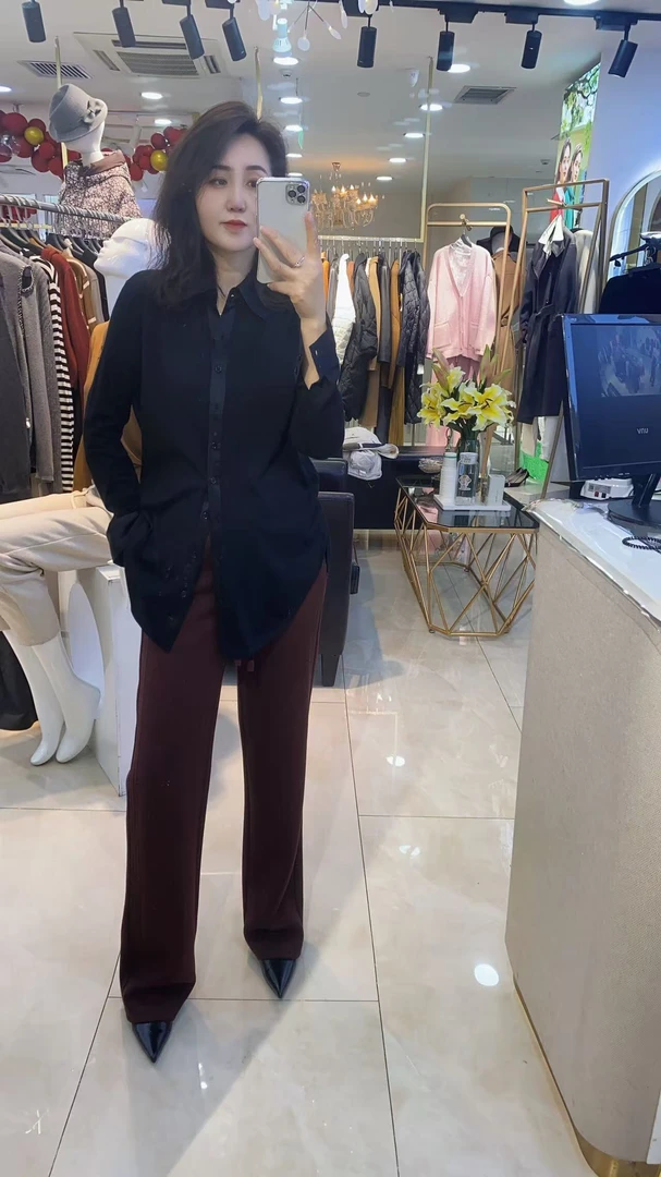 高级感休闲绵羊毛针织衫纯色