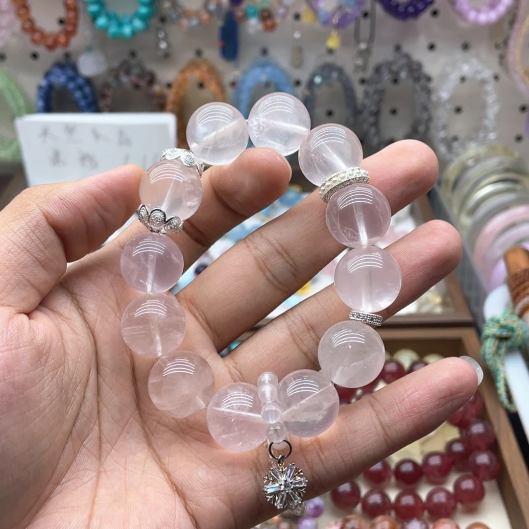 手链烟晶未镶嵌17.2咪粉水晶