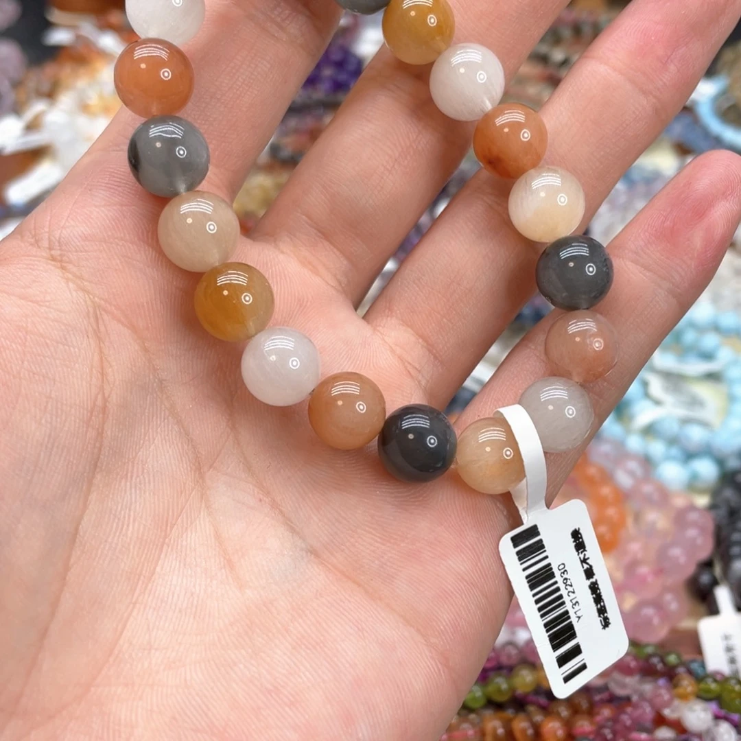 未镶嵌手串水晶彩兔毛10.8