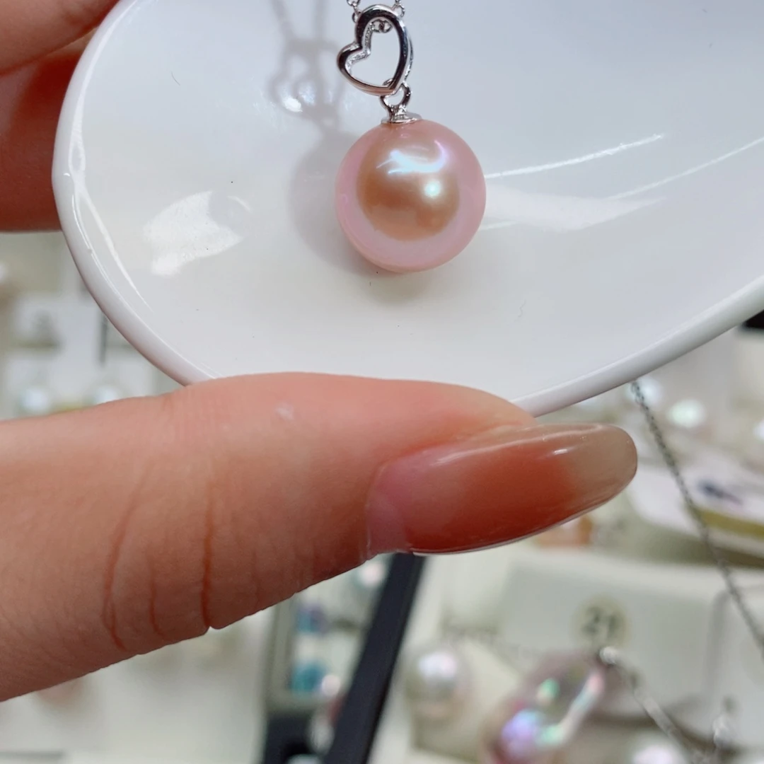 淡水珍珠吊坠(赠链)银S925镶嵌