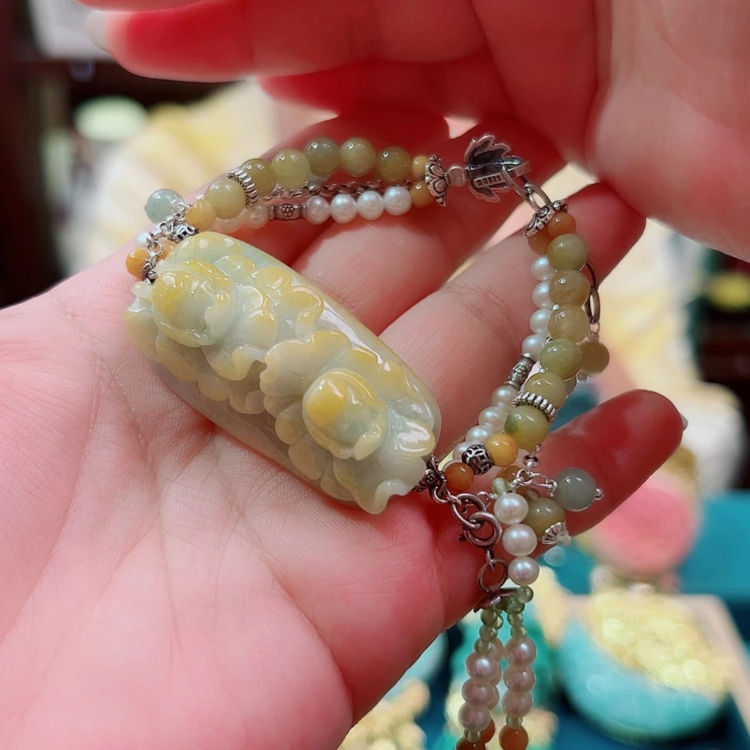 手链翡翠未镶嵌国风