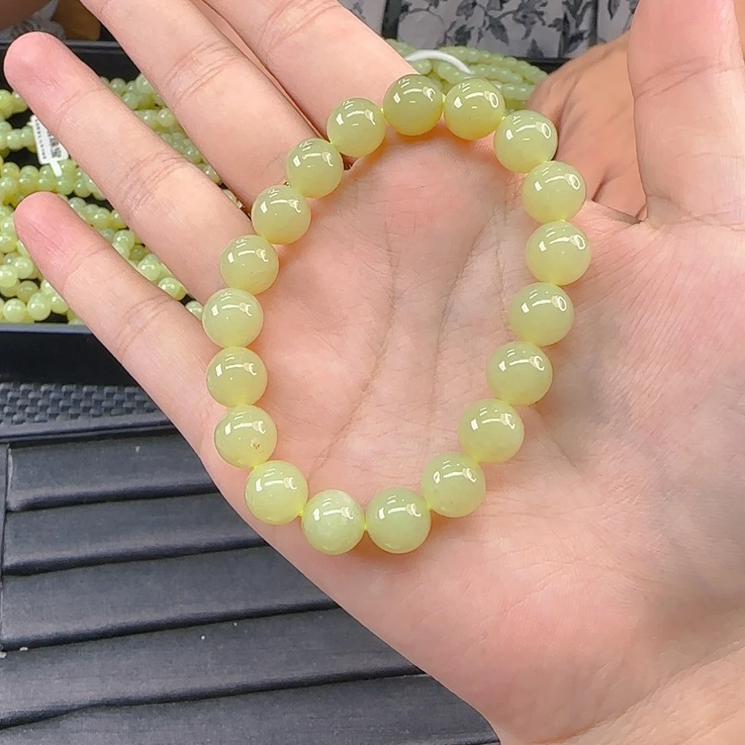 未镶嵌和田玉耳饰黄口卡10手串