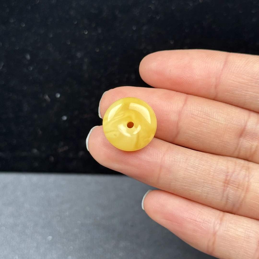 M3229天然蜜蜡墩子16.4*7.7mm支持复检 假一罚四