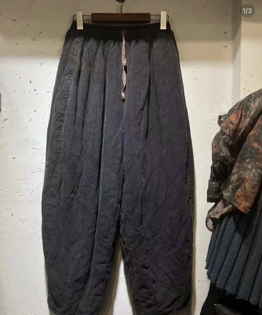 甄选棉麻原创亚麻宽松棉裤