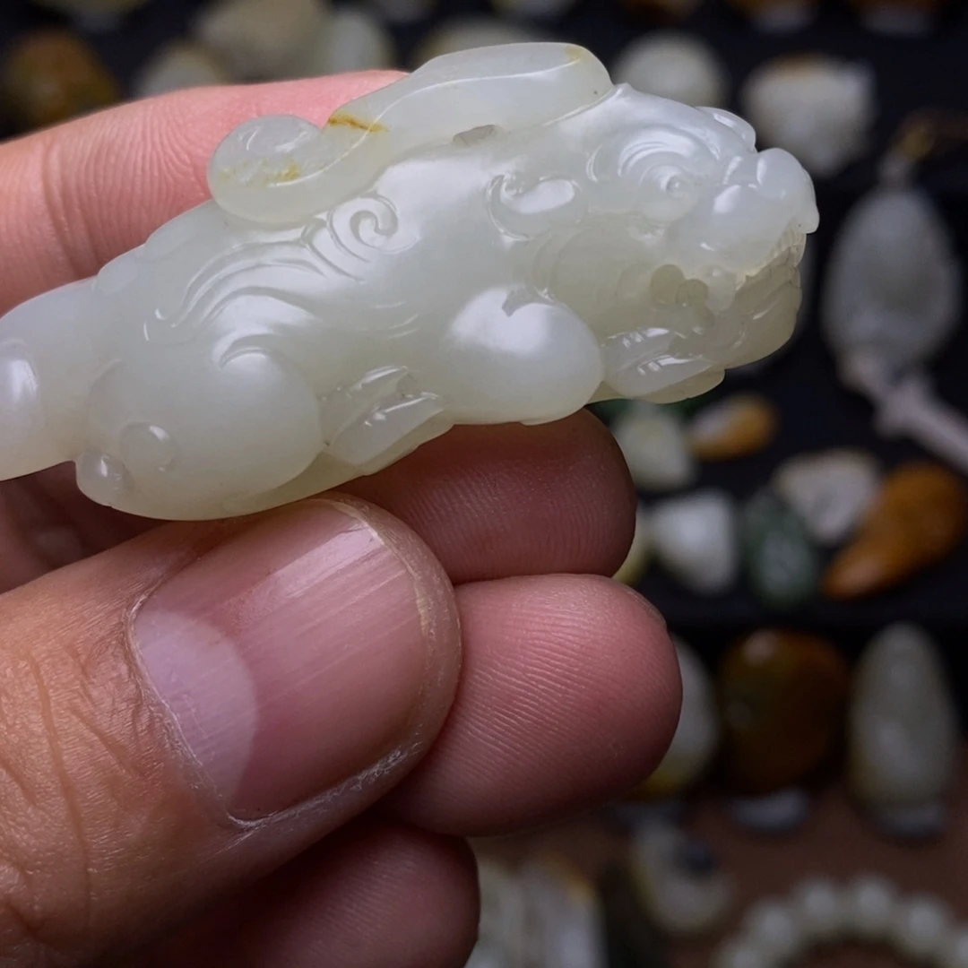 猫****和田玉未镶嵌挂件