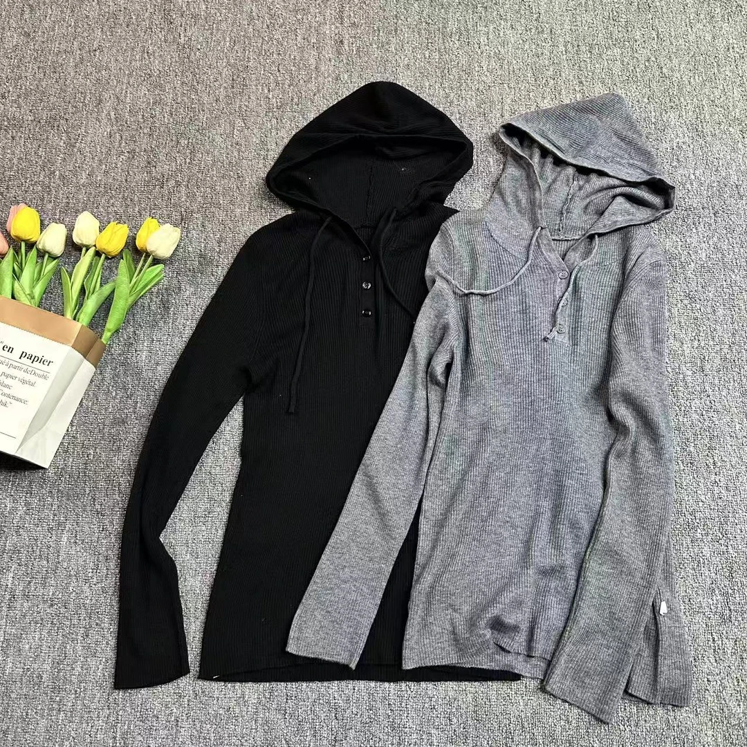 0919-30   女款秋季气质百搭帽衫针织衫  GD  6170