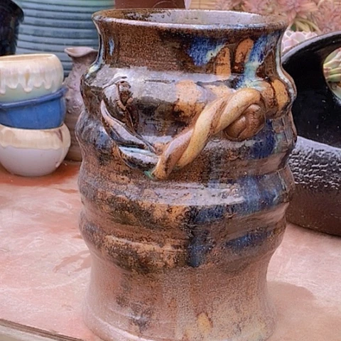 紫砂花盆口15高度25瑕疵