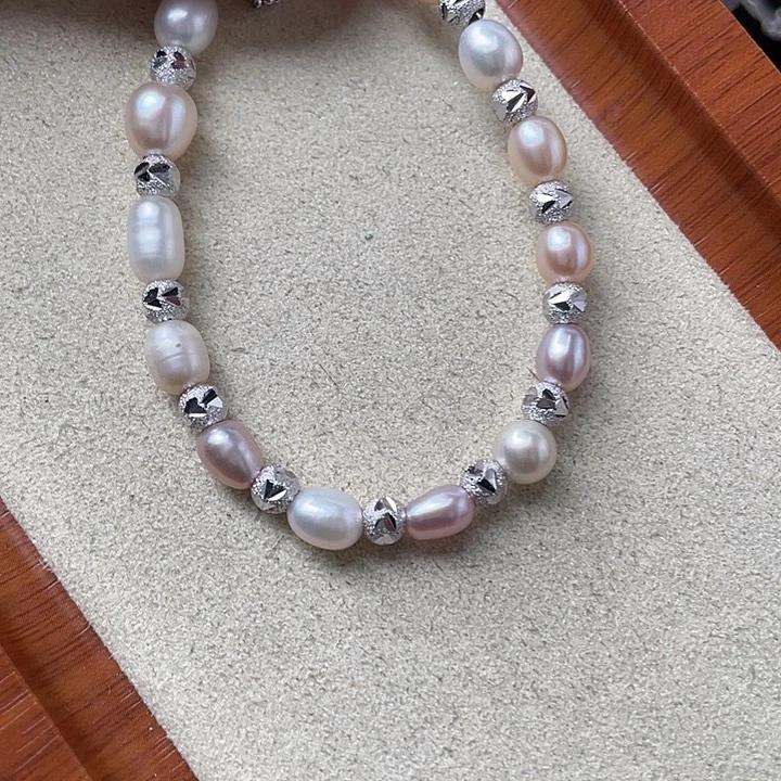 淡水珍珠手绳银S925镶嵌