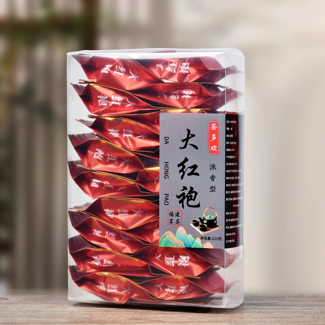 福建茗茶浓香型大红袍茶叶小泡装125g*1盒