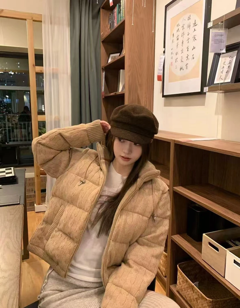 小马秋冬绞花绗缝棉服外套带帽抽绳款（帽子可拆3个色）