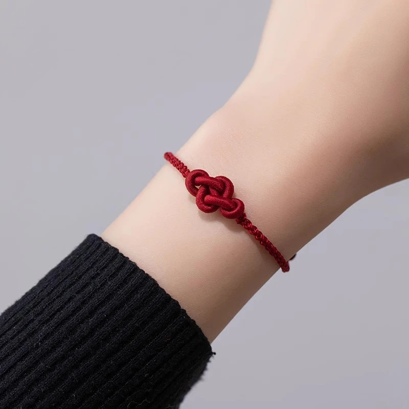 非金属布艺手链 如意结手绳逢考必过红绳成品手链男女礼物饰品