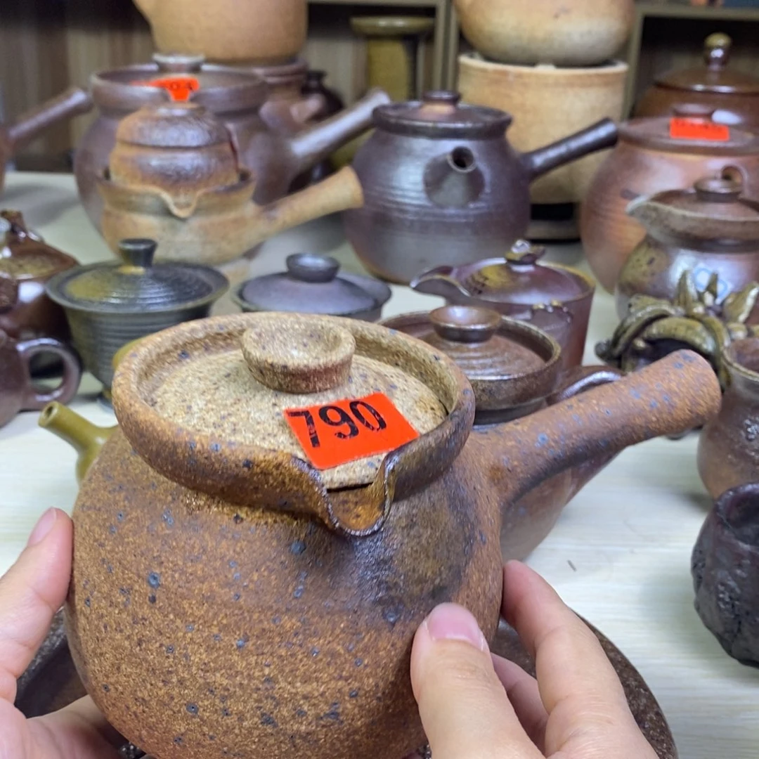 B****柴烧粗陶烤茶罐600毫升