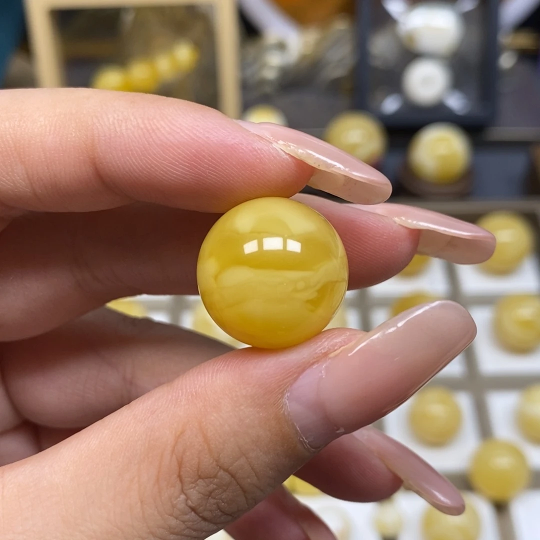 【闪购商品】未镶嵌琥珀珠宝奇石18.3mm