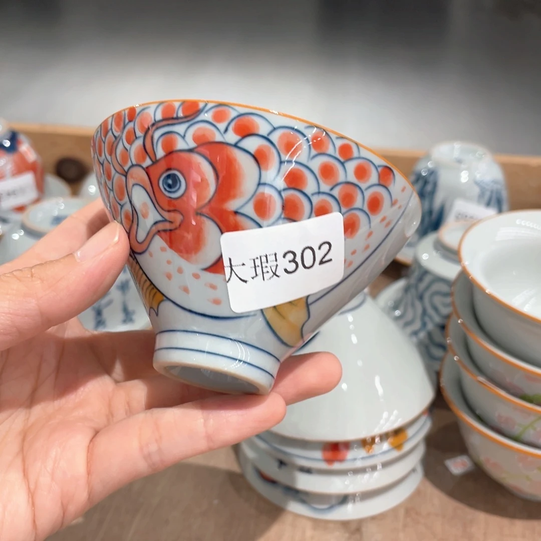 釉下手绘茶具微瑕