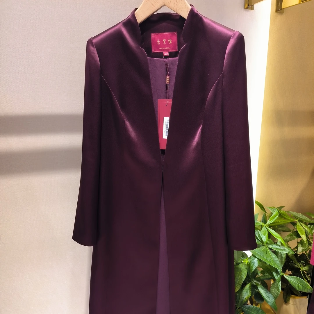 122031朱紫褕喜婆婆喜妈妈婚宴风衣外套喜婆婆喜妈妈婚宴装