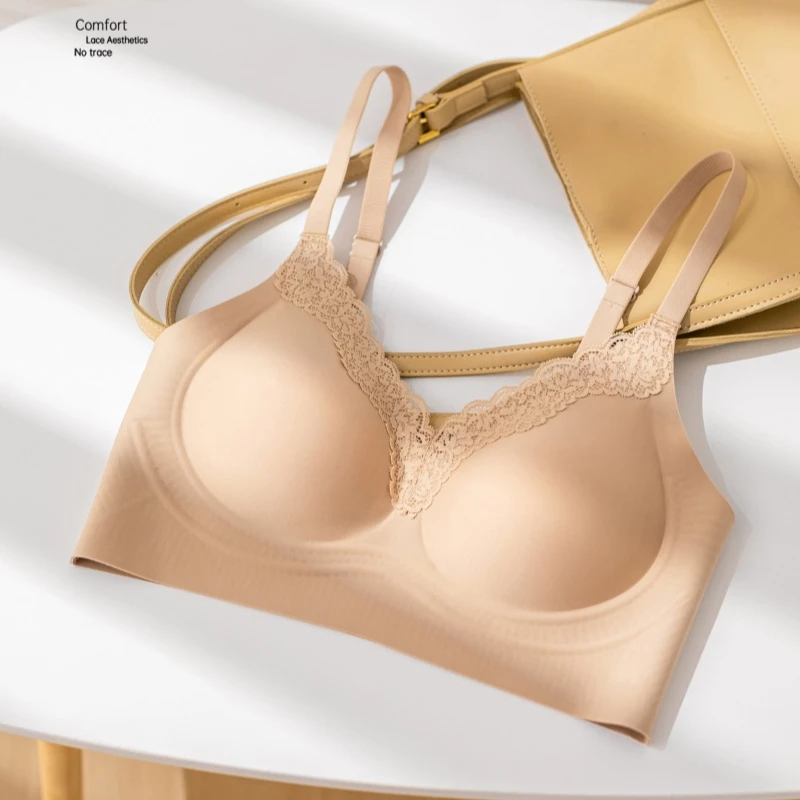无痕蕾丝花边软支撑美背801