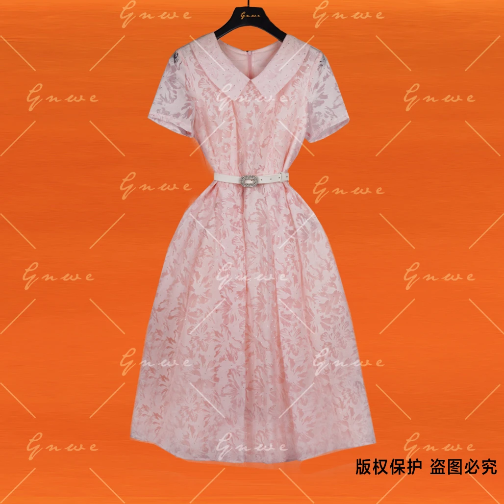 【私人订制】夏季新款轻奢高定洋气优雅连衣裙A69