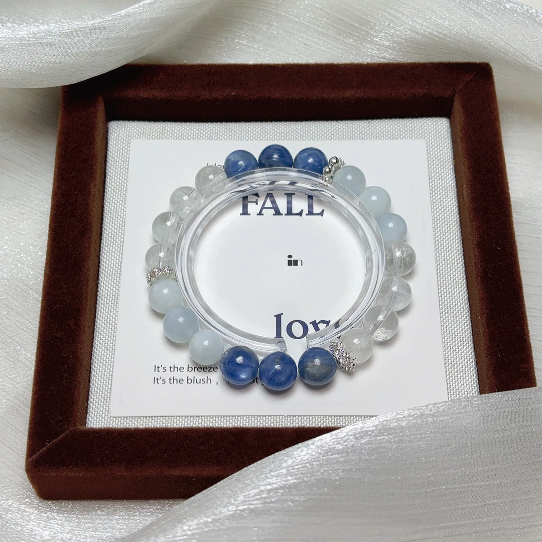 【周大宜】天然蓝晶海蓝宝白水晶ZDYSJ00097