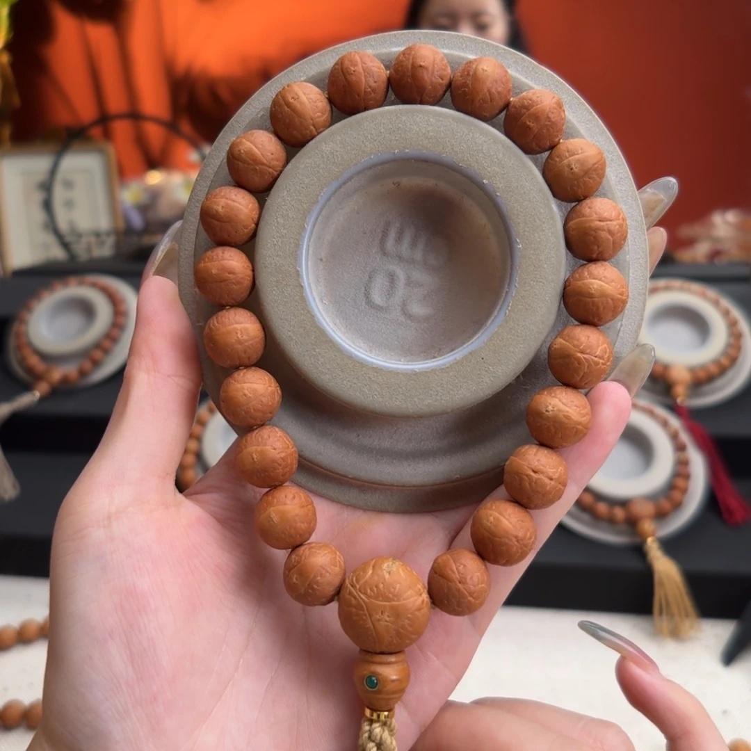 手串凤眼菩提13mm铁籽单圈素串