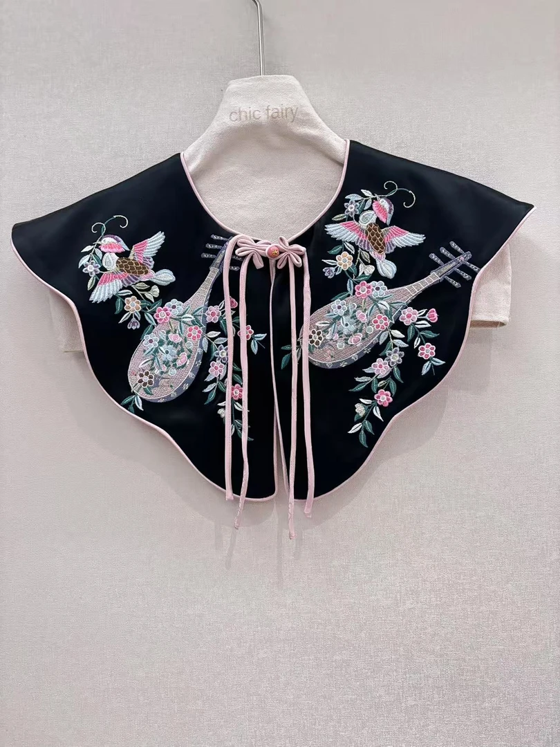 CHIC FAIRY【琵琶行】新款国风中式百搭醋酸刺绣云肩