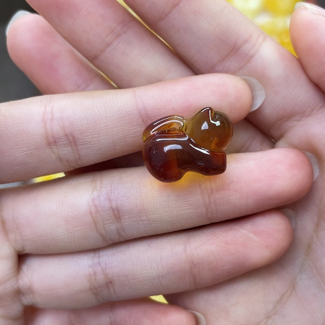 未镶嵌琥珀珠宝奇石小猫