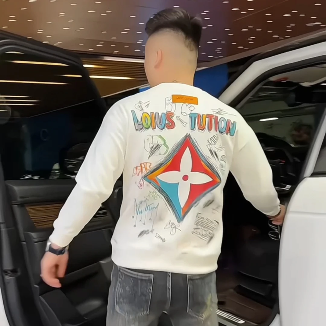 轻奢风新款男士秋冬卫衣长袖时尚百搭成熟痞帅爆款圆领加绒套头潮