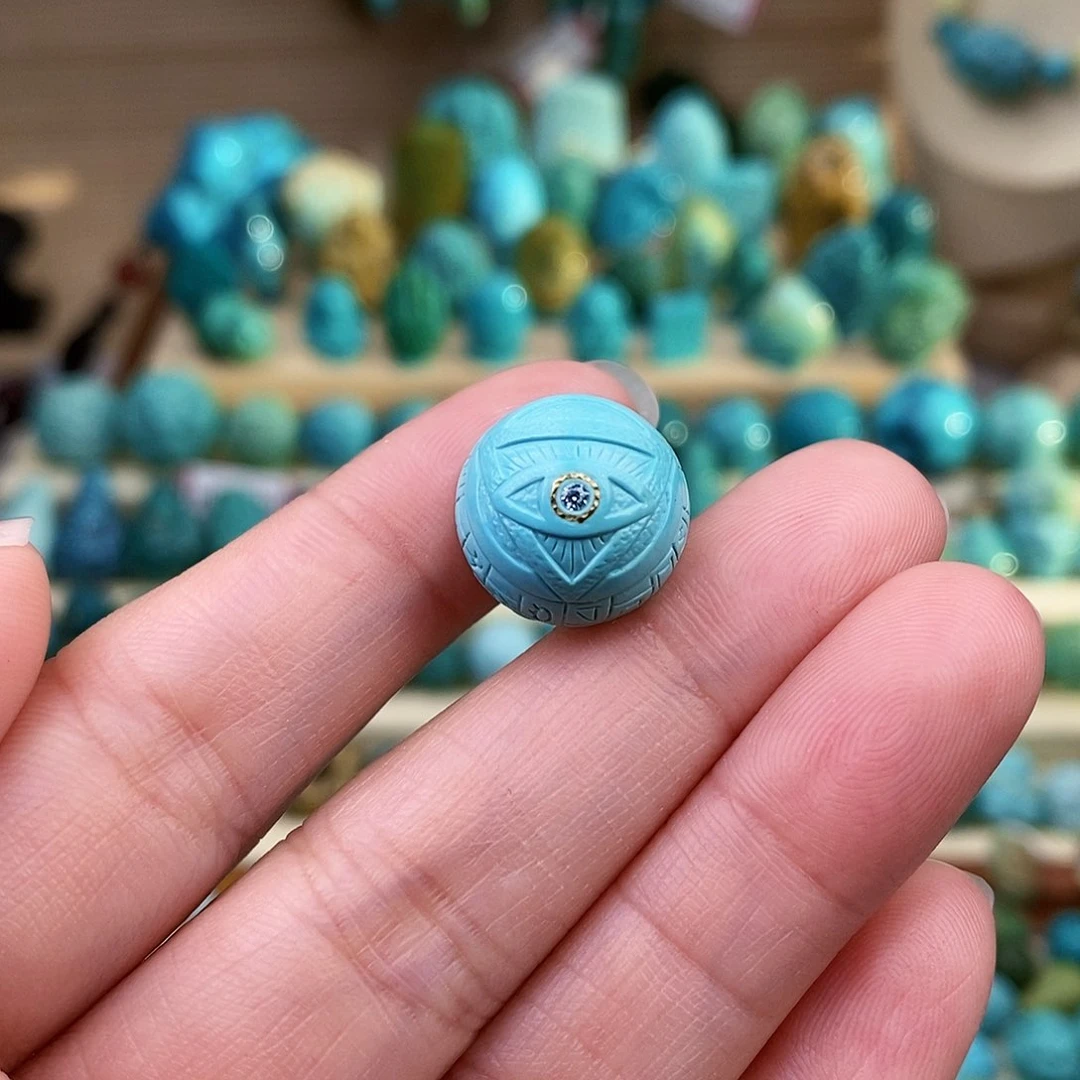 绿松石珠宝奇石未镶嵌