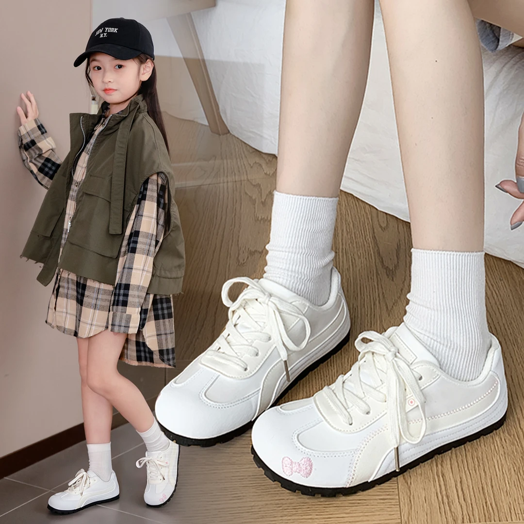 女童运动鞋2025夏季新款儿童德训公主大童女孩软底学生休闲老爹鞋