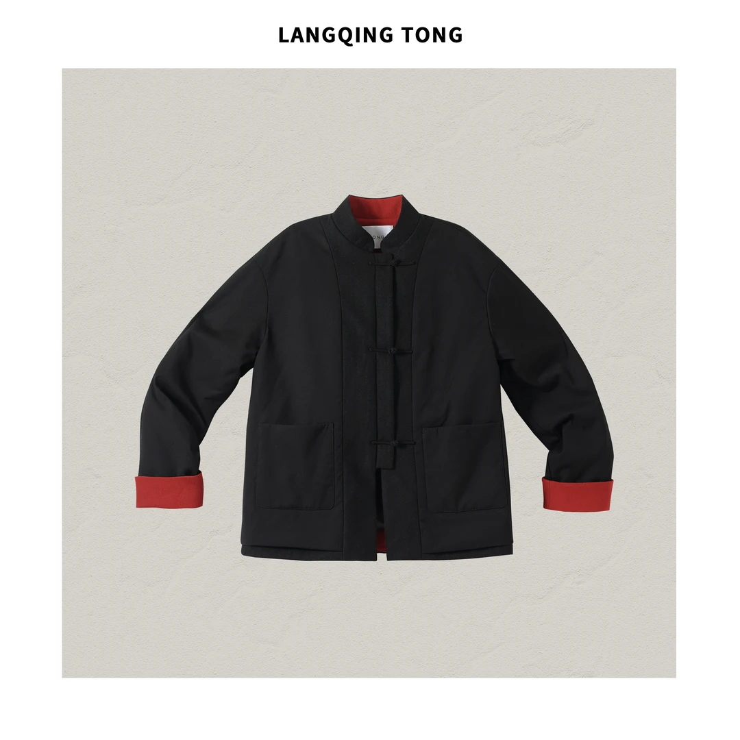 浪清/女装推荐 瑞安诺新中式盘扣撞色羊毛棉服43470#