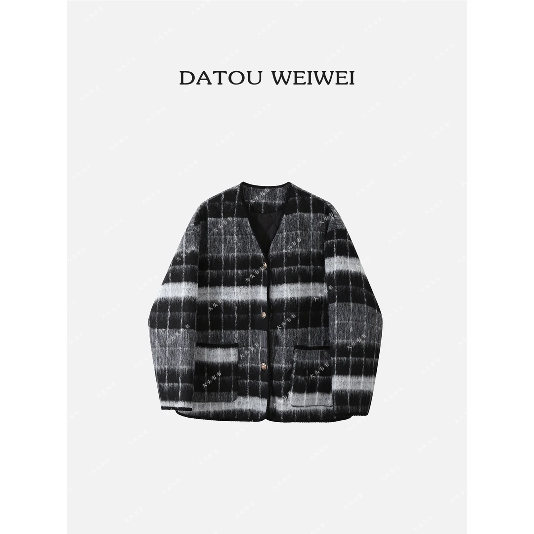 【DTWW大头韦韦】黑金繁星/冬季小香风加厚显瘦时尚棉衣外套162210