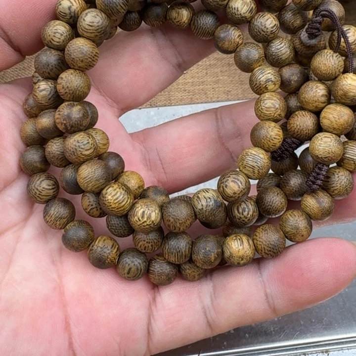 墨***俊手串沉香乌身手串17克