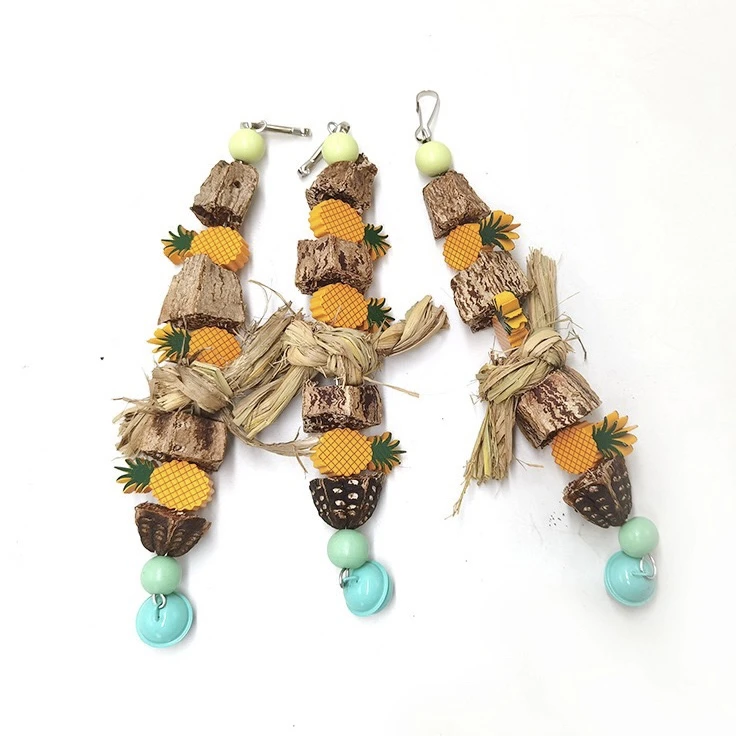 鹦鹉啃咬玩具杨桃菠萝啃咬串坚果串鸟用品