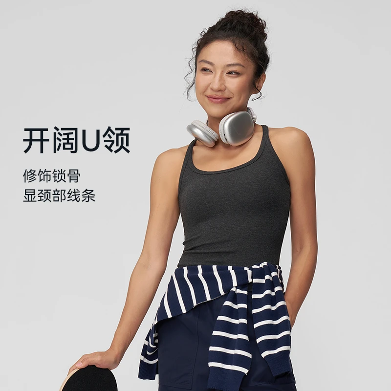 秋季女款健身背心百搭性感风修身型休闲运动风吊带工字背8633